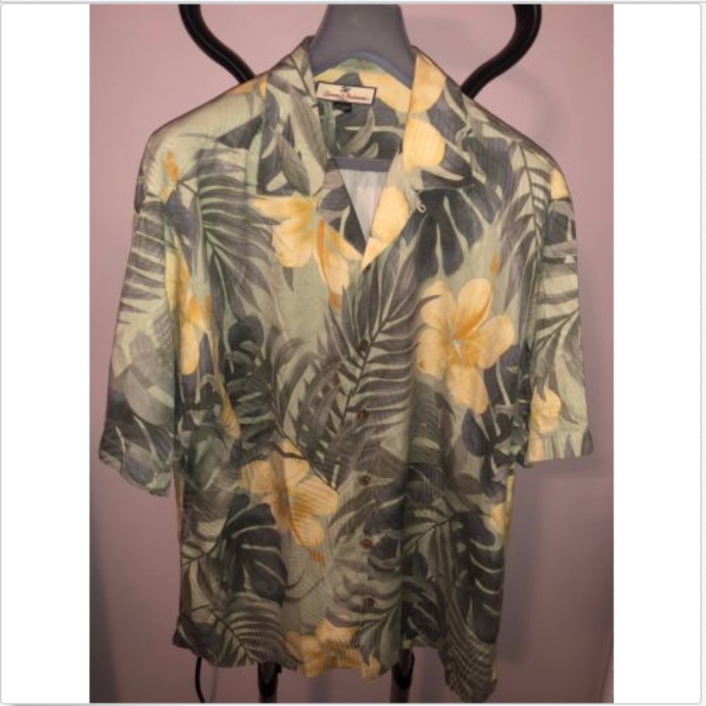 Tommy Bahama Floral Print Short Sleeve Shirt SZ L